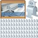 Landhoow Emt Pipe Universal Strut Clamps Strut Channel Accessory Electro Galvanized Conduit Clamp with Bolt and Nut, Rigid Pipe Tool(1 Inch,Silver,100 Pcs)