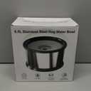 UPSKY Super Large Capacity No Spill Dog Bowl, 6.5L Stainless Steel Spill Proof Slow Water Feeder, Anti-Slip Mat for Messy Drinkers - Grey