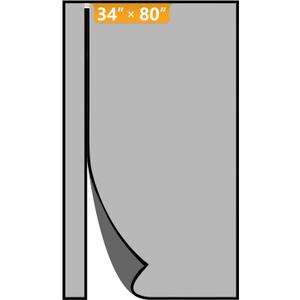 Yotache Reversible Magnetic Screen Door Fits Door Size 34 x 80, Screen Size 36" x 81", Left Right Side Opening Door Mesh with Magnets, Black