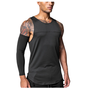 Athletic Grey Men's Workout Tank Top M Black