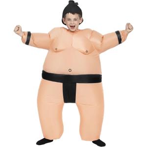 Spooktacular Creations Kids Inflatable Full Body Sumo Wrestler Costume for Halloween Dress Up Parties (Black)