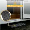 Heavy-Duty Retractable Camper Steps, 5mm Steel & Aluminum Alloy, 450LB Load, Non-Slip Pedals with Locking Switch, Easy Fold for RV Trailer Door