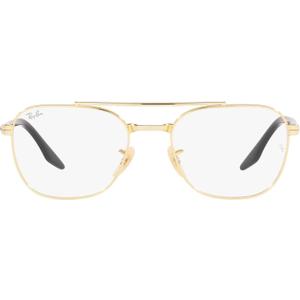 Ray-Ban Men's RX6450 Square Prescription Eyeglass Frames (Gold/Demo Lens)