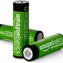 Amazon Basics 16-Pack Rechargeable AA NiMH Batteries, 2000 mAh, 1.2V, Low Self Discharge, Pre-Charged, Recharge up to 1000x Times