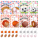 24 Pcs Valentine‘s Day Blessing Card with 24 Pcs Sport Keychains Mini Soccer Basketball Baseball Football Keychain for Boys Kids Valentines Classroom Gift Exchange Prizes Sports Party Favors, 4 Styles
Kannove 28 Pack Sp.in& Exchange Cards