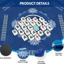 Mahjong Mat, Mahjong Mat for Table with Bag, 31.5" x 31.5" Rubber Anti Slip and Noise Reduction Board Gaming Mat for Mah Jongg, Poker, Board Tile Games, Dominoes