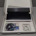 Prechen 15.6'' Touchscreen Portable Monitor, FHD IPS Display with Built-in Speaker & Protective Case, 10-Point Touch Screen, HDMI & USB-C Travel Monitors for Laptop, PC, Phone,Metal Gray + White