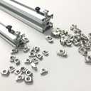 M5 T-Nuts with M5x8 & M5x10 Button Head Hex Socket Cap Screws for 2020 Profiles - 160 Pcs Kit - 304 Stainless Steel, Hammer Head Black