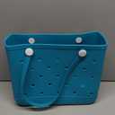 Rubber Beach Bag for Men & Women, Water-resistant Travel Tote Bag for the Beach Boat Pool (Medium, All Black)