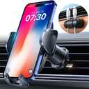 YRU Phone Holders for Your Car [2025 Upgraded Military Metal Hook], Cellphone Holder Car[No Fear of Bumps] Vent Phone Mount Truck Compatible with iPhone17 16 15 14 13 12 Samsung Android, Black