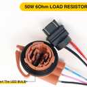 2Pcs 3157 4157 T25 Load Resistor Fix Hyper Flash, 50W 6 Ohm Load Resistors for 3157 Switchback Led Turn Signal Light, Led Resistor Turn Signal Kit