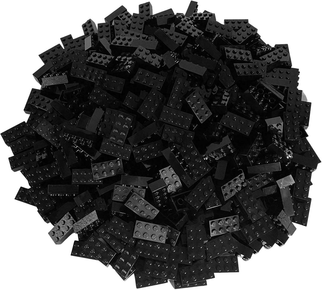LEGO Parts and Pieces: Black 2x4 Brick x100