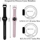 4 Pack Princess Cruise Medallion Holders for Kids and Adults, Silicone Wristbands for Carnival Ocean Medallion - 2 Sizes (S/M and M/L) in One Pack, Black and Dark Blue (M/L), Pink and White (S/M)