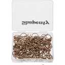 Shapenty Surgical Brass Ball Coil Fish Earring Hooks Clasp Hypo-allergenic Ear Wire Bead Connector Hooks with Large Loop for DIY Jewelry Finding Making, 100PCS/50Pairs (Copper)