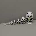 Winterworm Cute Animal Theme Black and White Panda Egg Shape Wooden Handmade Nesting Dolls Matryoshka Dolls Set 10 Pieces for Kids Toy Birthday Home Kids Room Decoration