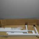 unho Universal Against The Wall TV Stand Floor: Free Standing Mount Stand with Height Adjustable Bracket for TV Bench Compatible with 32-85 inch Flat Panel LED LCD Plasma Screens (White)