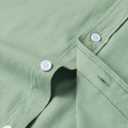 Alimens & Gentle Mens Solid Oxford Shirt Long Sleeve Dress Shirt Work Casual Button Down Shirts with Pocket (Green, XL)
