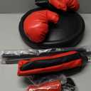 Punching Bag for Ages 3 4 5 6 7 8+ Years Old Kids, Boxing Bag Set Toy with Boxing Gloves, Height Adjustable Punching Bag, Sport Toy for Boys & Girls, Ideal Christmas Birthday Gift for Kids (Red)