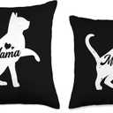 Cat Mama Mothers Day Cute Kitten Lover Mama Momma Mommy Throw Pillow