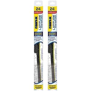 Rain-X 5079280-2 Latitude 2-In-1 Water Repellent Wiper Blades, 24 Inch Windshield Wipers (Pack Of 2), Automotive Replacement Windshield Wiper Blades With Patented Water Repellency Formula