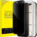 JETech Privacy Screen Protector for iPhone Air, Anti-Spy Tempered Glass Film with Easy Installation Tool, 6.5-Inch Display, 2-Pack