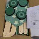 Asweets 2 in 1 Wooden Baby Walker Push and Pull Doll Stroller, Shopping Cart Learning Walker for Boys and Girls, Sit Stand Learning Toddler Toy (Green)