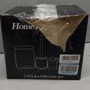 Modern Elegance Bathroom Accessories Set with Trash Can, Soap Dispensers,Toothbrush Cup,Toilet Brush,and Tray for Bathroom Decor (Grey, Bath Set)