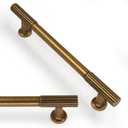 10 Pack Antique Brass Cabinet Pulls 5 Inch(128mm) Kitchen Cabinet Handles Solid Zinc Alloy Cabinet Hardware Drawer Pulls (5" Hole Center)