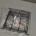 Stainless Steel Roof Luggage Rack with Lights Bar for 1/10 RC Crawler Car SCX10 III Upgrades