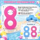 Pinkunn 2pcs Pool Noodle Floating Connector Swim Noodles Foam Stick Pool Noodles Accessory for Summer Outdoor Beginners Water Games Beach Lake Party Non-Slip Design Enhances Fun Confidence, 11.22 inches x 5.91"