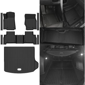 Custom Fit Floor Mats for Jeep Grand Cherokee 2022-2026 | (Include 4xe Not WK or L) All Weather TPE Floor Liners with Trunk Mat & Door Sill Guard | Odorless Interior Accessories