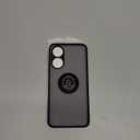 QUIETIP Case Compatible with Honor X5 Plus with Screen Protector,TPU + Hard PC Shockproof Magnetic Ring Car Mount Stand Cover,Black