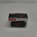 Timex Alarm Clock with Large Display, Digital Alarm Clock for Bedroom Includes 120V Universal Power Adapter (T121B - Black)