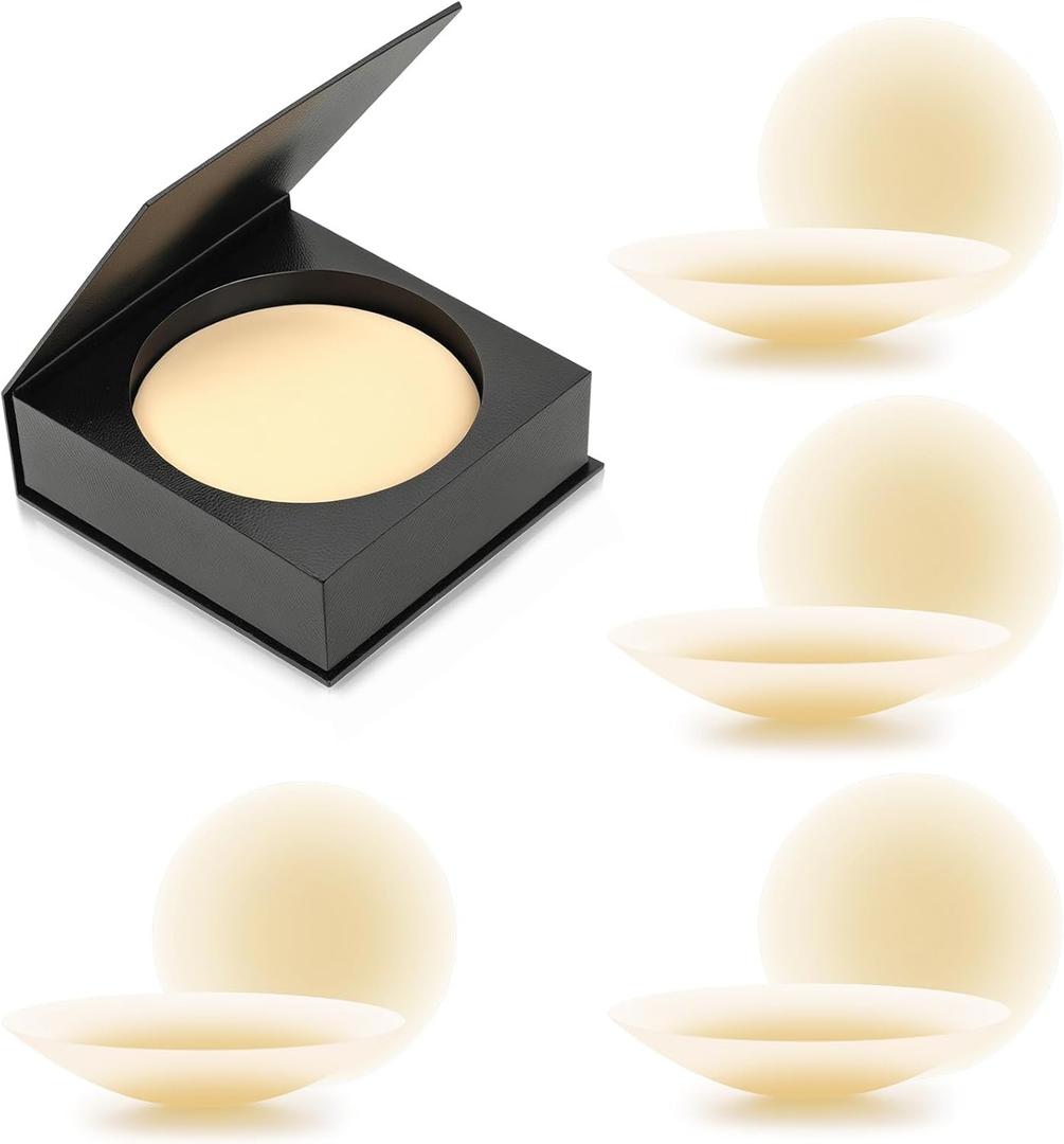 Nipple Covers for Women, 4 Pairs Nipple Covers, Adhesive Silicone Pasties