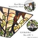 SAMTEEN Tiffany Wall Sconce with Stained Glass Shade 11-Inch