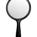 OMIRO Hand Mirror, Double-Sided Handheld Mirror 1X/3X Magnifying Mirror with Handle, Pack of 1 (Transparent Black)