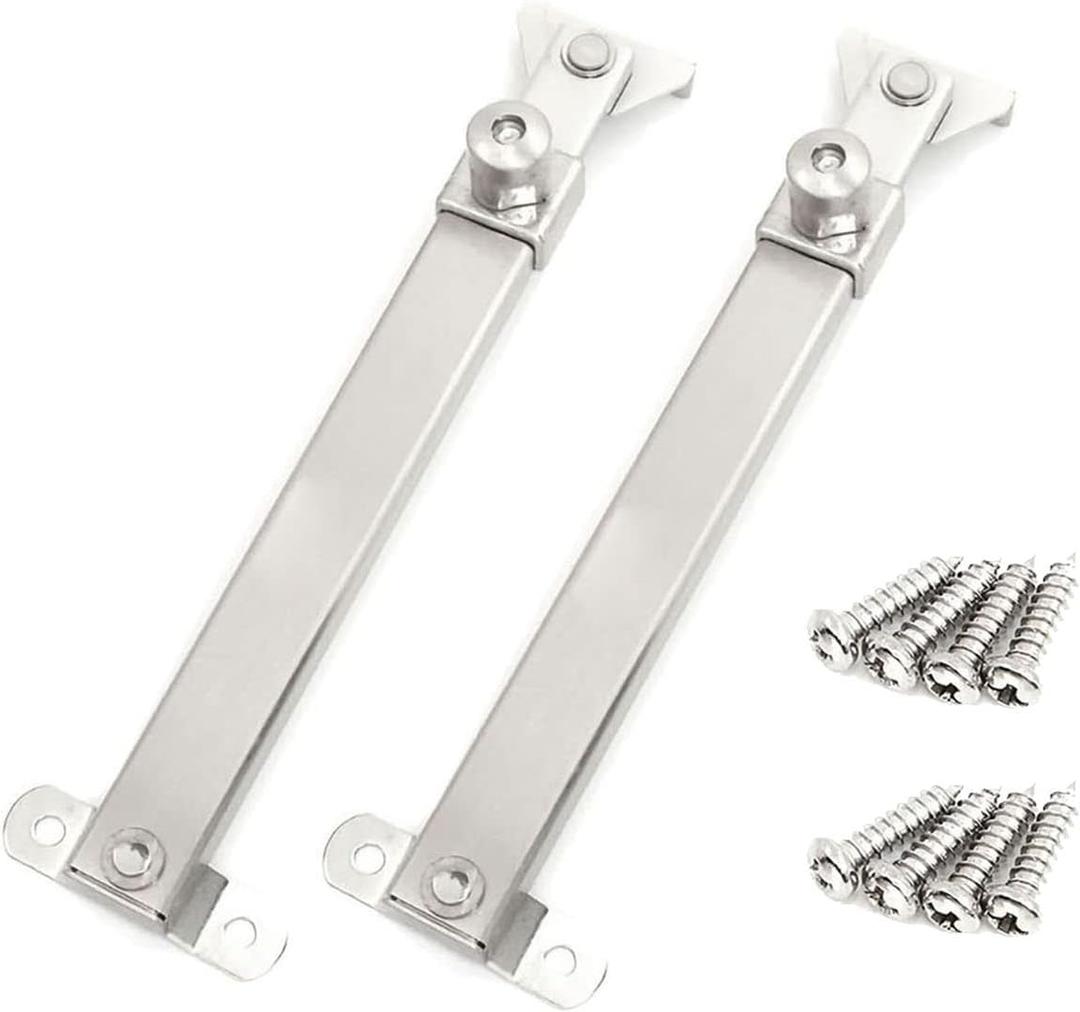Window Hinges, Casement Window Stays, Casement Window Stopper, Casement Window Brace, Casement Window Lock, Flat Fixed Base, Sprayed Silver Style, 04 Model, 6 Fixed Slots, 1 Pair