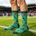 BONANGEL Dress Socks for Men, Funny Novelty Soccer Sports Crew Socks | Gifts for Soccer Coaches‌ Fans Players, Soft and Breathable, Elastic Stretch, Smooth Toe, US Size 8-12