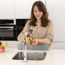 TYOARO Silicone Sink Splash Guard - Water Splash Guard for Kitchen, Island and Bathroom - Secure Non-Slip Suction Cup Base - Dishwasher Safe, Gray (17.4 x 1.7 x 3.6")