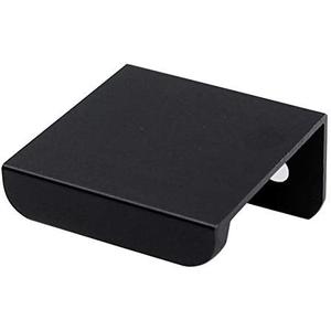 Jetland Cabinets Drawers Edge Pulls - 24-Pack, 1-1/4" Overall Length, Black, Concealed Tab Pulls for Kitchen Garage Cabinet Drawers, PW5018B31L