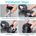 3 x Small Size Gas Stove Knob Safety Covers: 6Pcs Child Proof Stove Covers Diameter 0.1 inches, Non-Universal Compact Size Baby Proof Oven knobs Locks for Only Height Under 1.5" (Black)