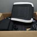 Sweetcrispy Computer Gaming Chair - High Back Ergonomic Desk Chair with Footrest and Lumbar Support, Height Adjustable Task Chair with Linkage Armrests and Headrest, 360 Swivel Wheels, Black