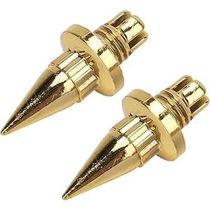8 Pcs Wheel Rim Rivet Nut Spike Wheel Rim Lip Rivet Nut for Wheels with Plastic Faux Rivets (Gold)