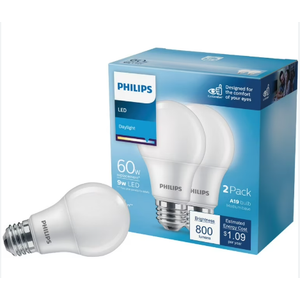 1 Pc Philips Eyecomfort 60W Equivalent Daylight A19 Medium Led Light Bulb (2-Pack)