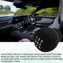 Car Gear Shift Knob Cover, Upgraded Anti-Slip Design Vehicle Knob Gear Stick Protector, Universal Durable Vehicle Interior Accessories, Shifter Cover Stick for Most Cars (5-Speed Right)