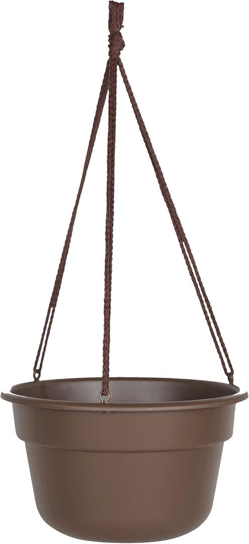 Bloem Dura Cotta Self Watering Hanging Basket Planter 12" Chocolate Brown (Chocolate)
