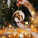 2 x Horse Ornament 2025  White Elephant Gift for Girl Who Loves Horses  Horse Lover Gift, Ceramic Round Hanging Decoration for Girls, Women, Kids for Christmas, Birthday