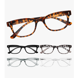 BLS BLUES 5 Packs Reading Glasses for Women Blue Light Blocking, Vintage Computer Eyewear +2.0