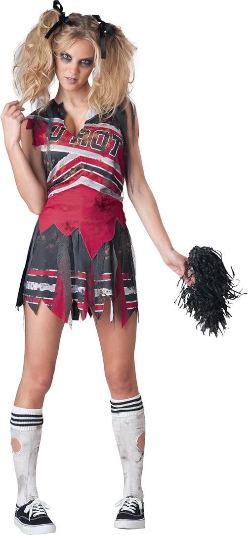 Fun World womens Costumes Spiritless Cheerleader adult sized costumes, Multicolored, Medium US (Red, M)
