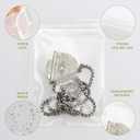 70-Piece Jewelry Storage Bags, Resealable PVC Clear Jewelry Bags, & 70pcs Cleaning Cloth Pink Polishing for Rings, Earrings, Bracelets, and Small Jewelry Packaging